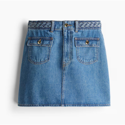 Know It All Low Rise Denim Mini Skirt  